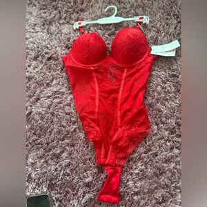Red Lace Jessica Simpson Teddy